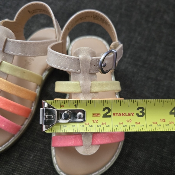 Cat & Jack Glittery Rainbow Kids Slippers - Picture 10 of 10